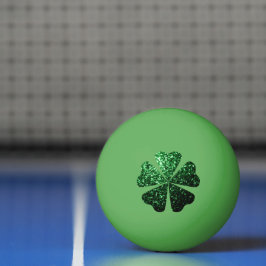 Bolinha De Ping Pong Brilhante Verde Escuro brilha Shamrock Clover