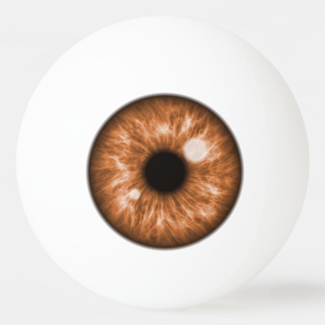 Bolinha De Ping Pong Brown Eye Engraçado Ping Pong Ball (Frente)