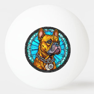 Bolinha De Ping Pong Bulldog Francês em Design Ornamentado