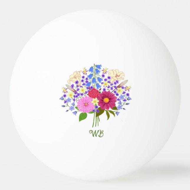 Bolinha De Ping Pong Buquê de flores (Frente)
