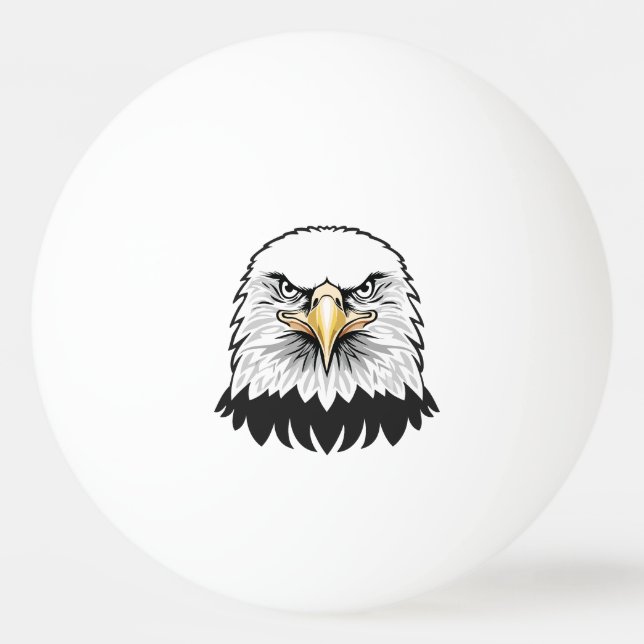 Bolinha De Ping Pong Cabeça de águia americana (Frente)