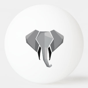 Bolinha De Ping Pong Cabeça de Elefante Geométrica