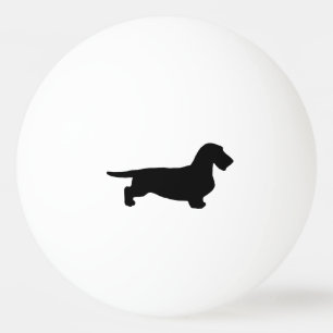 Bolinha De Ping Pong Cabelo grosso Dachshund - Silhouette 1