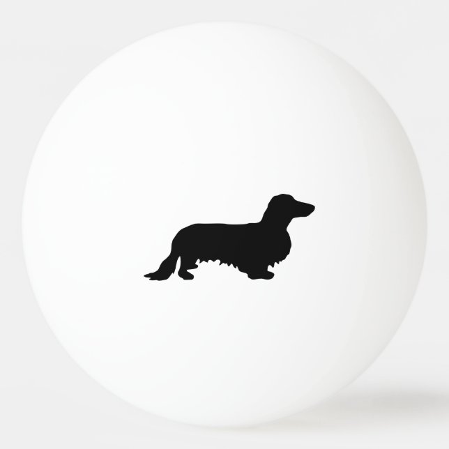 Bolinha De Ping Pong Cabelo Longo Dachshund - Silhouette 1 (Frente)