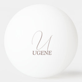 Bolinha De Ping Pong Cacau Castanho Monograma