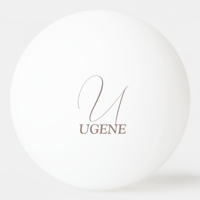 Bolinha De Ping Pong Cacau Castanho Monograma (Frente)