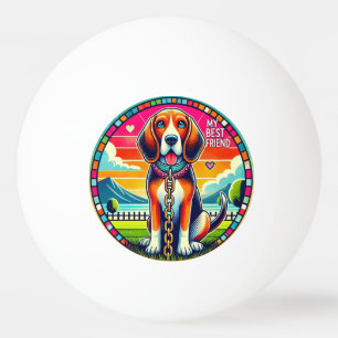 Bolinha De Ping Pong Cachorro Animado Fofo