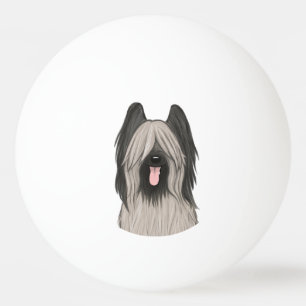 Bolinha De Ping Pong Cachorro de Cartoon Briard