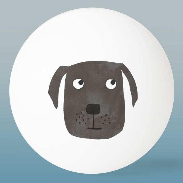 Bolinha De Ping Pong Cachorro-preto-bonito-labrador-varejista (Cute Black Labrador Retriever Dog ping pong ball)