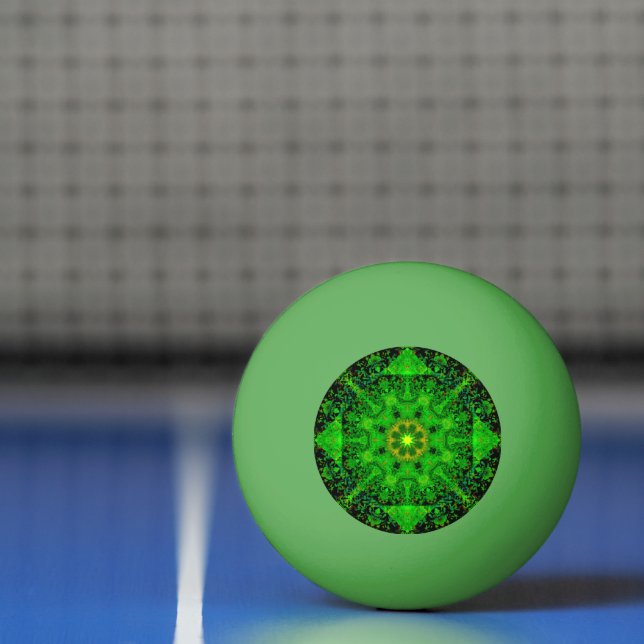 Bolinha De Ping Pong Caleidoscópio Verde Viridescente, (Líquido)