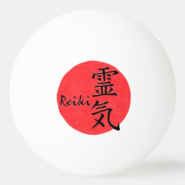 Bolinha De Ping Pong Caligrafia De Reiki E Palavra 1 (Frente)