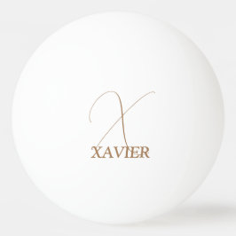 Bolinha De Ping Pong Camel Brown Monogramed Ping Pong Ball