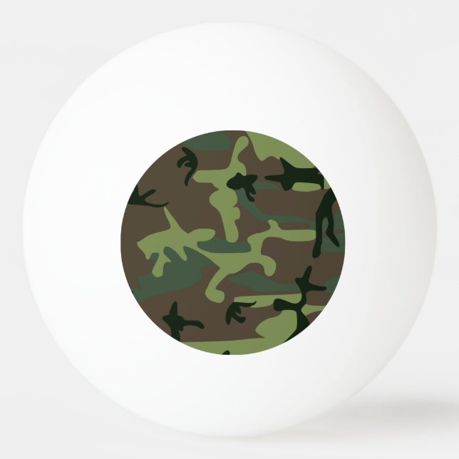 Bolinha De Ping Pong Camouflage Camo Green Brown Patterno (Verso)