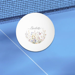 Bolinha De Ping Pong Campo de Flores Silvestres Rústico Bonito Aquarela