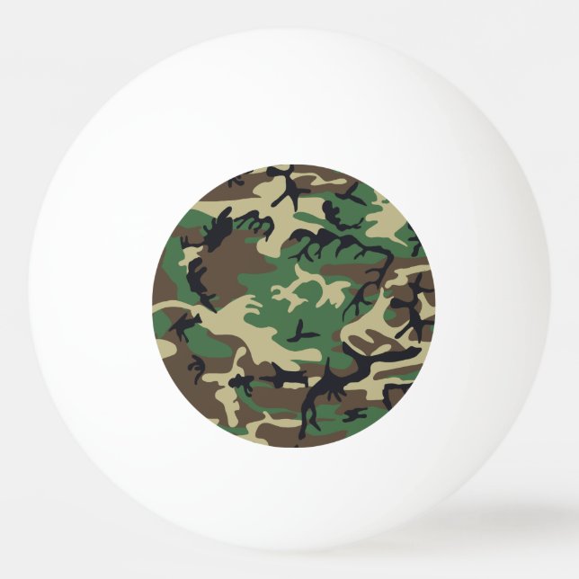 Bolinha De Ping Pong Camuflagem Militar (Frente)