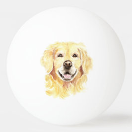 Bolinha De Ping Pong Cão de Retriever ouro Pet Aquarela animal