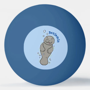 Bolinha De Ping Pong Capateiro bonito com ilustração de bolhas