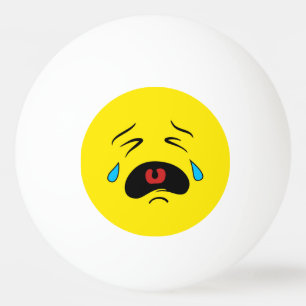 Bolinha De Ping Pong Cara de grito triste super Emoji