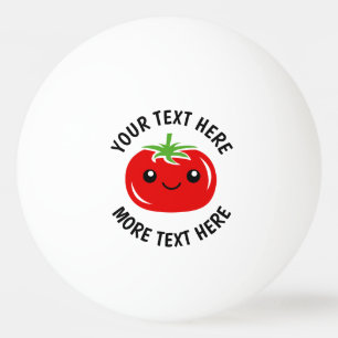 Bolinha De Ping Pong Cara de tomate vermelho fofo desenho kawaii tênis