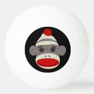 Bolinha De Ping Pong Cara do macaco da peúga