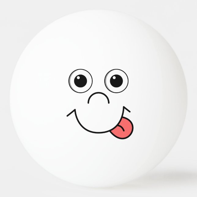 Bolinha De Ping Pong Rosto Engraçado. Emoji. Emoticon. Te Amo