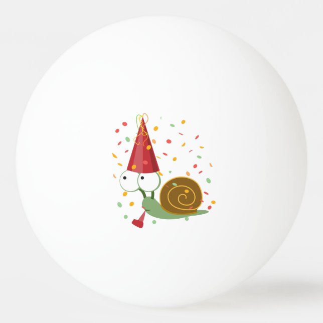 Bolinha De Ping Pong Caracol do Partido Confetti (Frente)