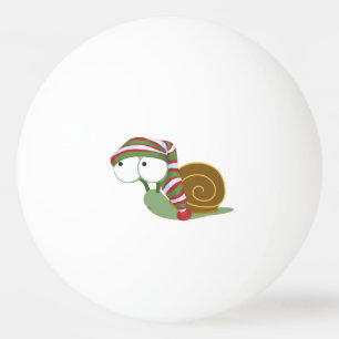 Bolinha De Ping Pong Caracol no boné do inverno