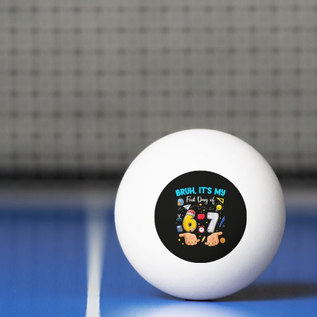 Bolinha De Ping Pong Caramba É Meu Primeiro Dia de Volta às Aulas (Líquido)