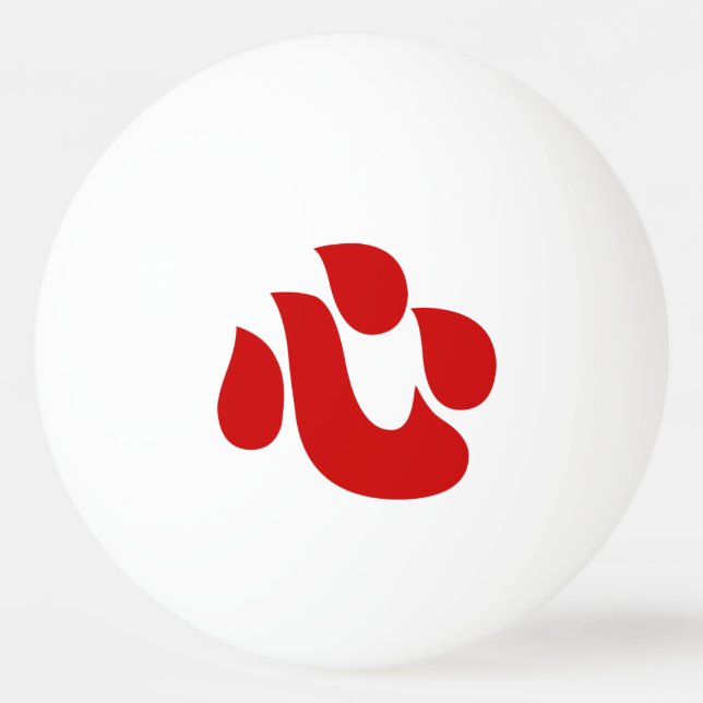 Bolinha De Ping Pong Cardíaco Kanji Japonês Sexo Shin/Kokoro 】 心 (Frente)