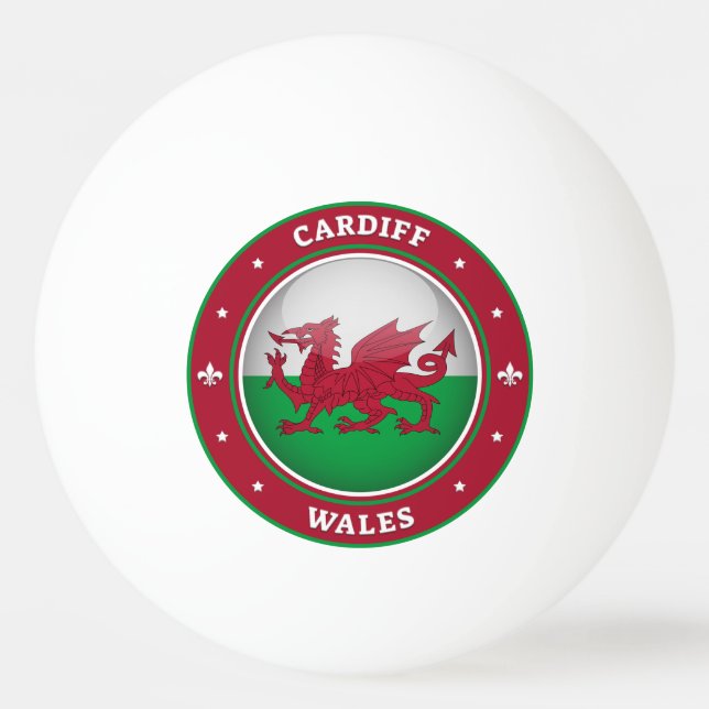 Bolinha De Ping Pong Cardiff Wales (Frente)