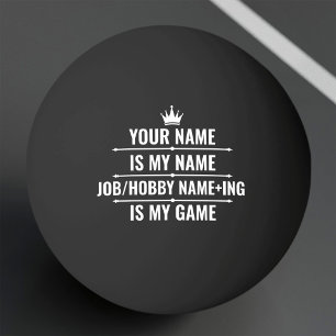Bolinha De Ping Pong Cargo Engraçado Personalizado e Nome do Hobby