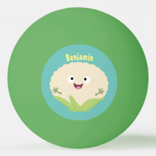 Bolinha De Ping Pong Caricatura de couve-flor-doce