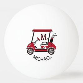 Bolinha De Ping Pong Carrinho Personalizado Vermelho e Preto Personaliz