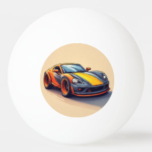 Bolinha De Ping Pong Carro Esportivo Vibrante com Design Moderno