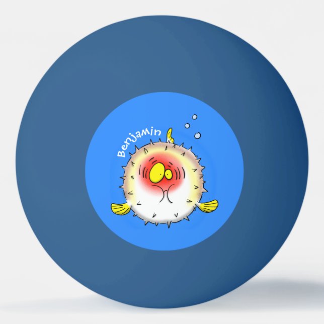 Bolinha De Ping Pong Cartografia de peixe-porco-espinho-espinho (Frente)