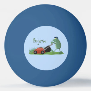 Bolinha De Ping Pong Cartografia de relva verde-sapo engraçada