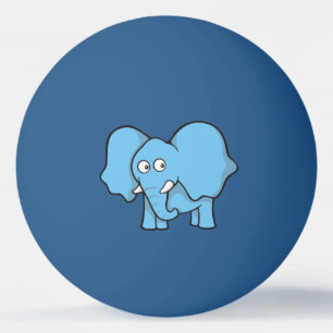 Bolinha De Ping Pong Cartoon de Elefante Azul