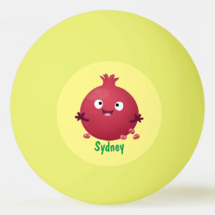Bolinha De Ping Pong Cartoon de fruta de romã giro