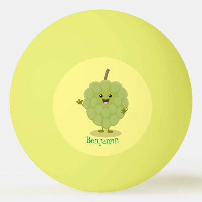 Bolinha De Ping Pong Cartoon de maçã-pastelaria (Frente)