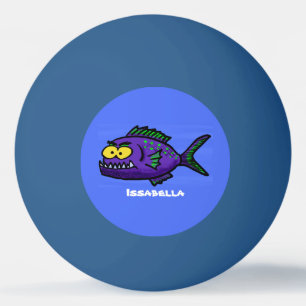 Bolinha De Ping Pong Cartoon de peixe Piranha