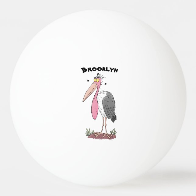 Bolinha De Ping Pong Cartoon engraçado marabou (Frente)