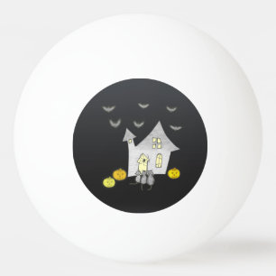 Bolinha De Ping Pong Casa De Halloween, Gatos Pretos, Morcegos