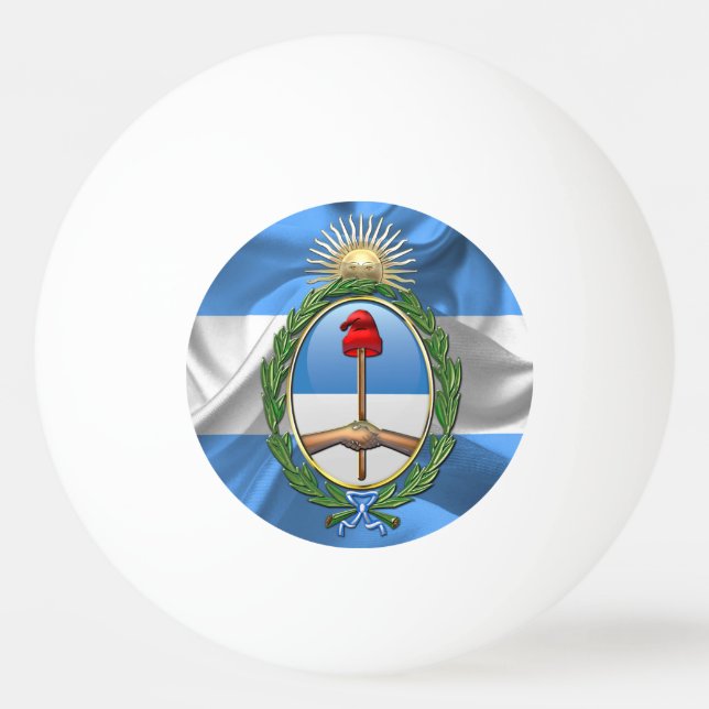 Bolinha De Ping Pong Casaco de armas da Argentina (Frente)