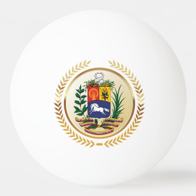 Bolinha De Ping Pong Casaco de armas da Venezuela (Frente)