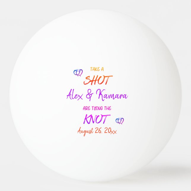 Bolinha De Ping Pong Casal Engajado Personalizado Casando Custom  (Frente)