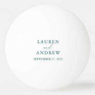 Bolinha De Ping Pong Casamento de Teal Verde Emerald Personalizado