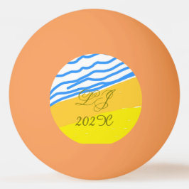 Bolinha De Ping Pong Casamento Elegante de Praia Moderna do LJ Monogram