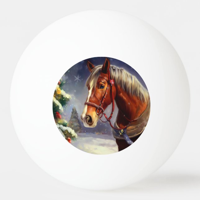 Bolinha De Ping Pong Cavalo de Natal (1) (Frente)