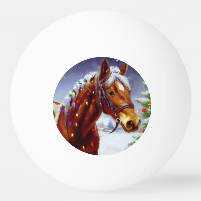 Bolinha De Ping Pong Cavalo de Natal (3) (Frente)