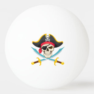 Bolinha De Ping Pong Caveira e sabres